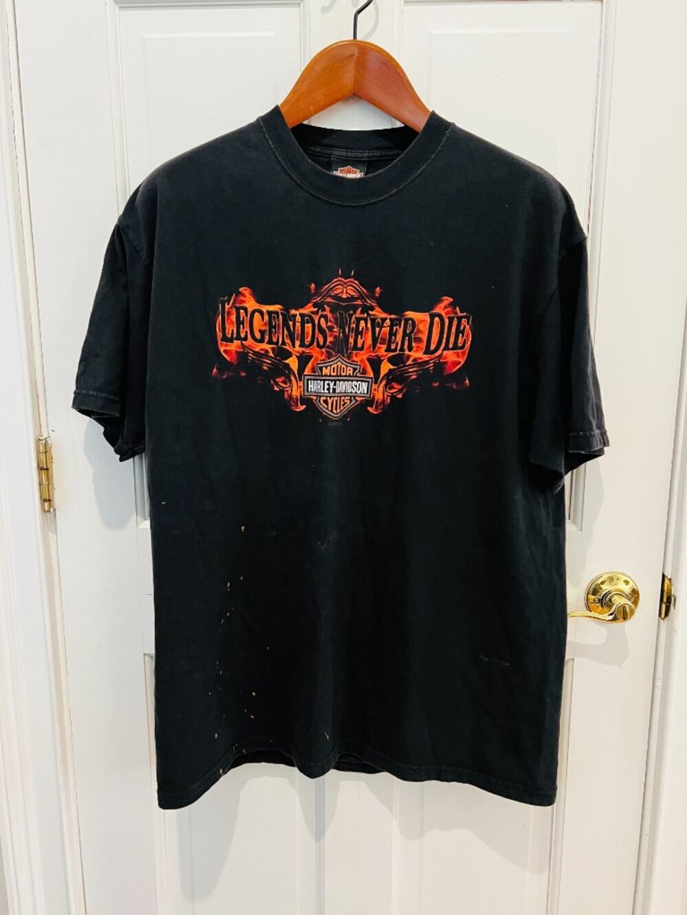 2007 Vintage Harley Davidson Men's Black T-shirt